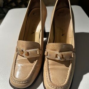 PRADA HEELED LOAFERS